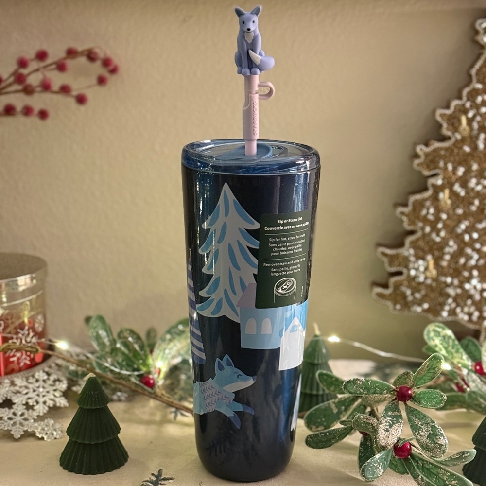 Starbucks Blue Fox Topper Stainless Steel Tumbler